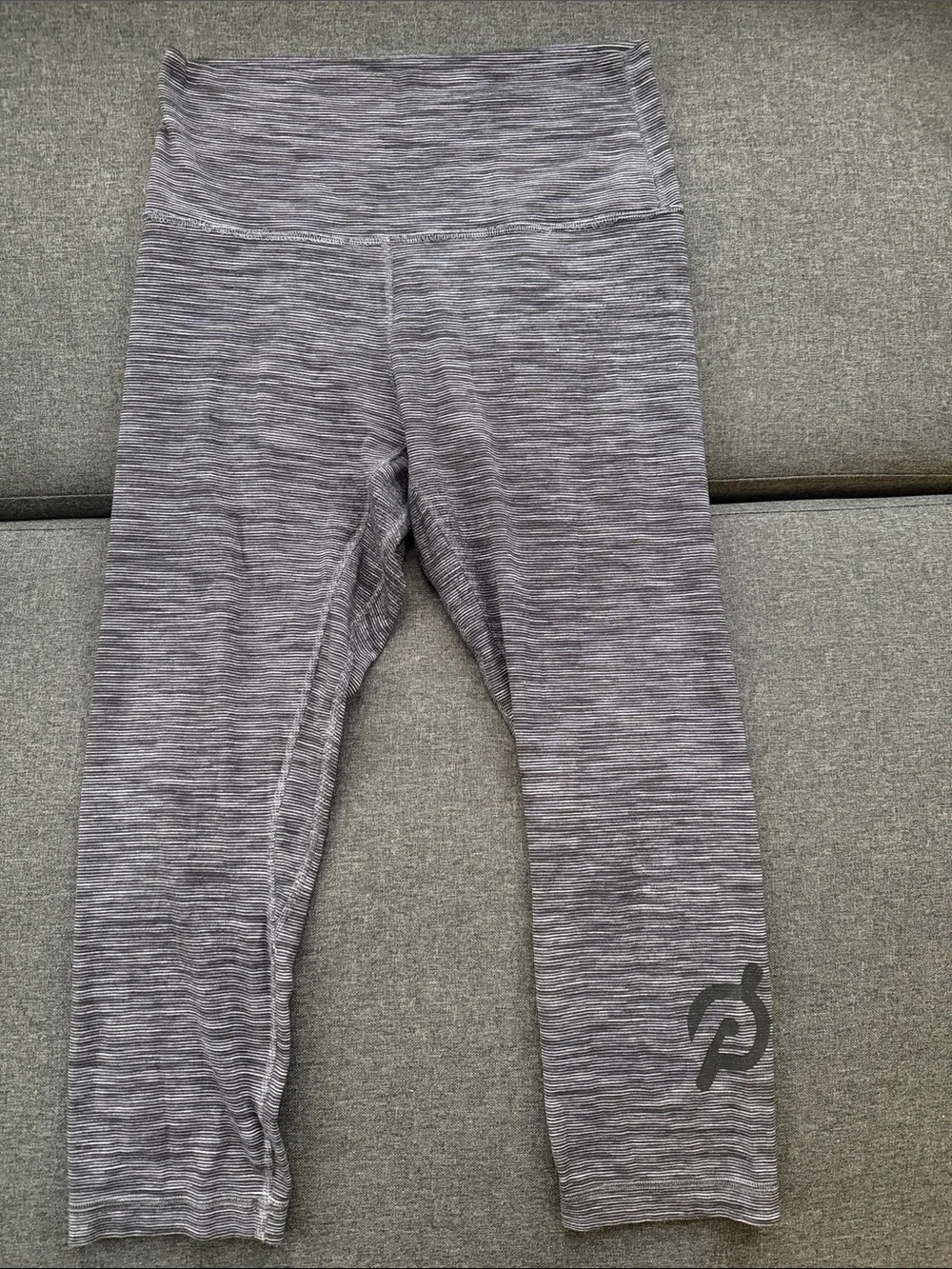 Lululemon x Peloton Women’s Heathered Gray Cropped Leggings Size 8